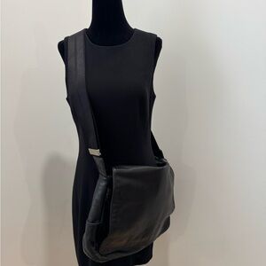 Tumi Black Leather Crossbody Bag
